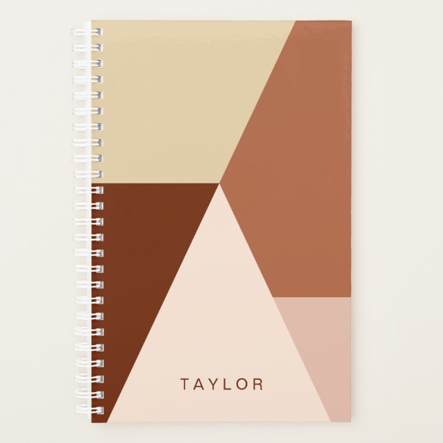 Modern minimal abstract geometric cappuccino planner (Front)