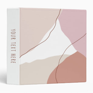 Modern minimal abstract geometric pastel colors binder