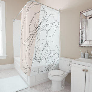 Modern minimal abstract scribble line art
