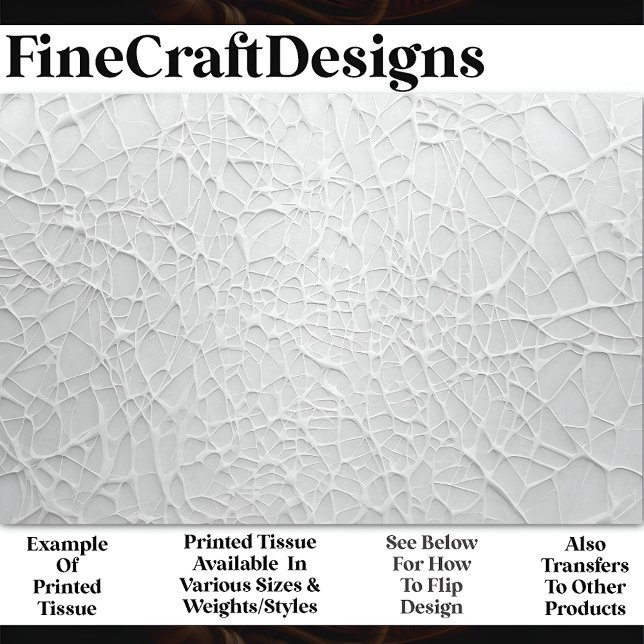 Modern Minimal Abstract White Web AE2 Decoupage Tissue Paper (Creator Uploaded)