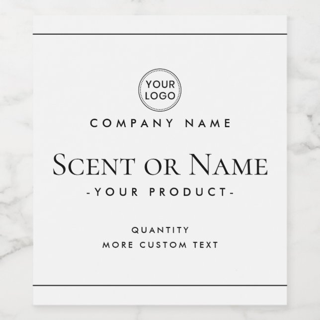 Modern minimal add logo white or any colour produc wine label (Single Label)