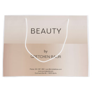 Modern Minimal Beige Skin Colour Large Gift Bag