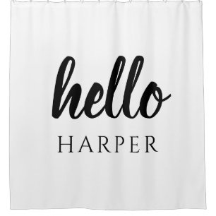 Modern Minimal Black And White Hello And You Name
