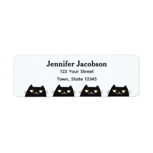 Modern Minimal Black Cat Return Address