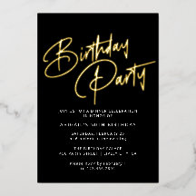 Modern Minimal Black & Gold Birthday Party