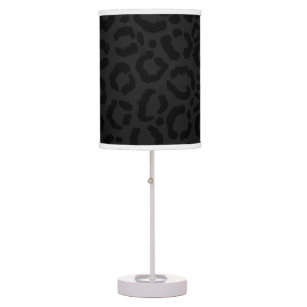 Modern Minimal Black Leopard Print Table Lamp
