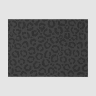 Modern Minimal Black Leopard Print Tissue Paper