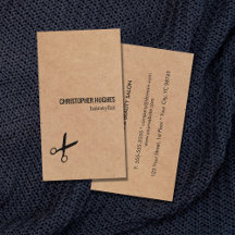 Modern Minimal Black Scissor Kraft Paper Hair