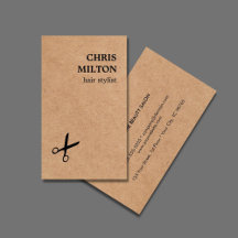 Modern Minimal Black Scissor Kraft Paper Hair 