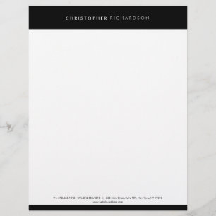 MODERN & MINIMAL Black/White Letterhead