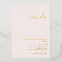 Modern Minimal | Blush And Gold We Do Wedding Real