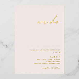 Modern Minimal   Blush And Gold We Do Wedding Real