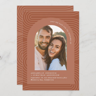 Modern minimal bohemian rust terracotta geometric