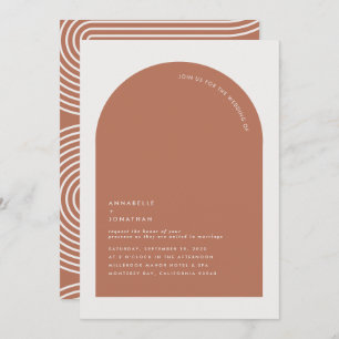 Modern minimal bohemian rust terracotta geometric