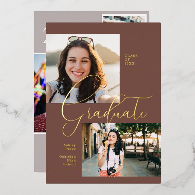 Modern Minimal Boho | Graduation Photo Party  (Front/Back)