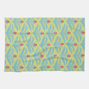Modern minimal bold tulip pattern kitchen towel