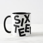 Modern minimal bold typography 16th birthday photo mug<br><div class="desc">Modern minimal bold typography 16th birthday black and white party photo gift mug.</div>