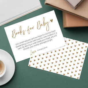 Modern & Minimal Books For Baby Gold Brush Script Enclosure Card