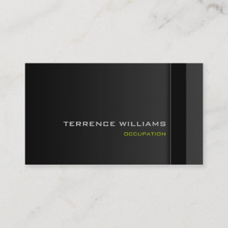 Modern minimal business card template Black Green