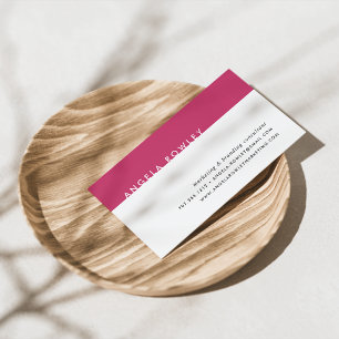Modern Minimal Business Cards Magenta