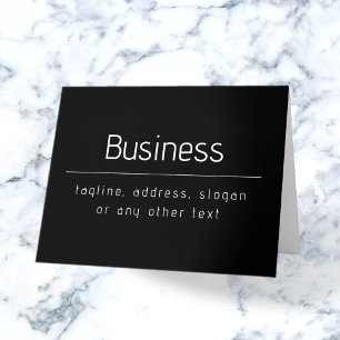 Modern Minimal Business Name & other Info Black Card