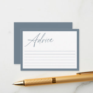 Modern Minimal Calligraphy Baby Shower Advice Card