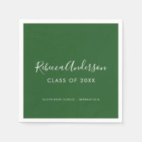 Modern Minimal Calligraphy Dark Green Graduation