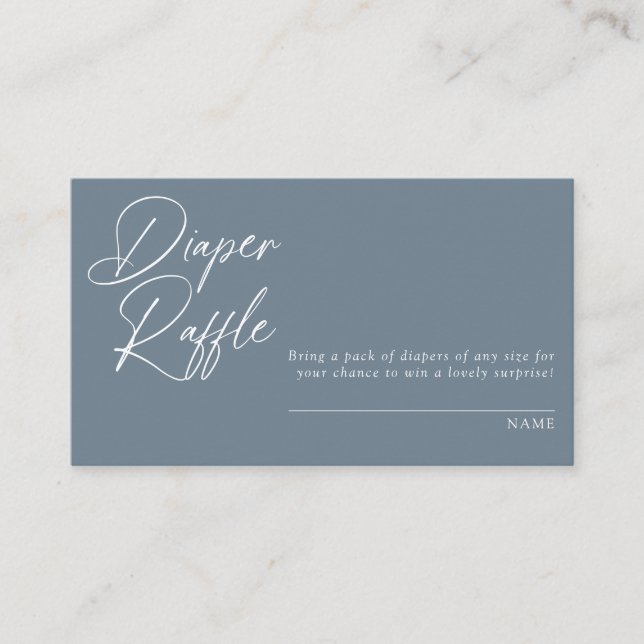 Modern Minimal Calligraphy | Diaper Raffle Enclosure Card (Front)