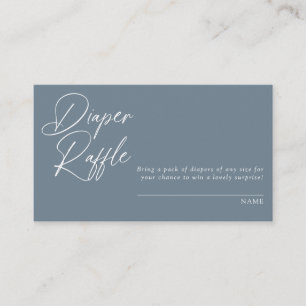 Modern Minimal Calligraphy   Diaper Raffle Enclosure Card