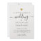 Modern Minimal Calligraphy Gold Greenery Wedding