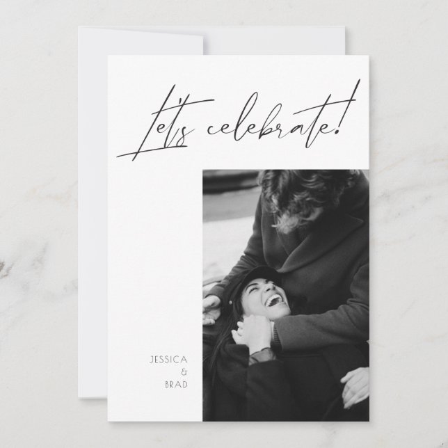 Modern Minimal Calligraphy Post Wedding Party (Front)