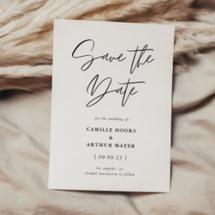  Modern Minimal Calligraphy  Save The Date