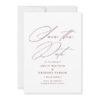 Modern Minimal Calligraphy Soft Burgundy Wedding