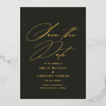 Modern Minimal Calligraphy Wedding Save The Date<br><div class="desc">Announce the good news in style with this timeless save the date card featuring elegant styled calligraphy and classic type. The reverse side features more room for any additional details you may wish to provide to your guests.</div>