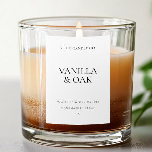 Modern Minimal Candle Label