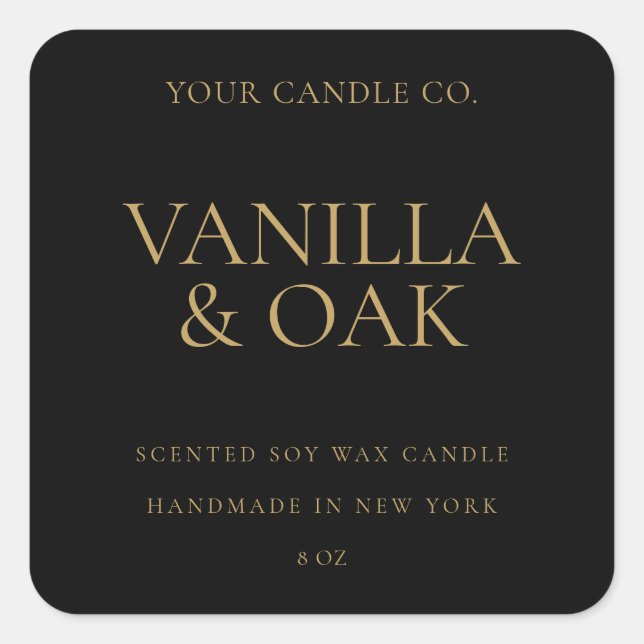 Modern Minimal Candle Label (Front)
