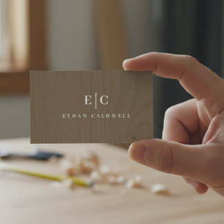 Modern Minimal Carpenter | Professional Carpentry Business Card
