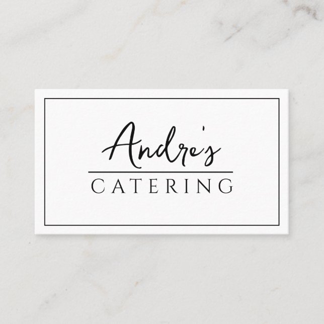 Modern Minimal Catering Culinary Business Card (Front)