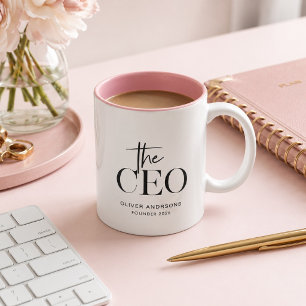 Modern Minimal CEO Mug Personalized Boss Lady