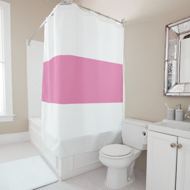 Modern Minimal Chic Wide Rose Pink White Stripes (In Situ)
