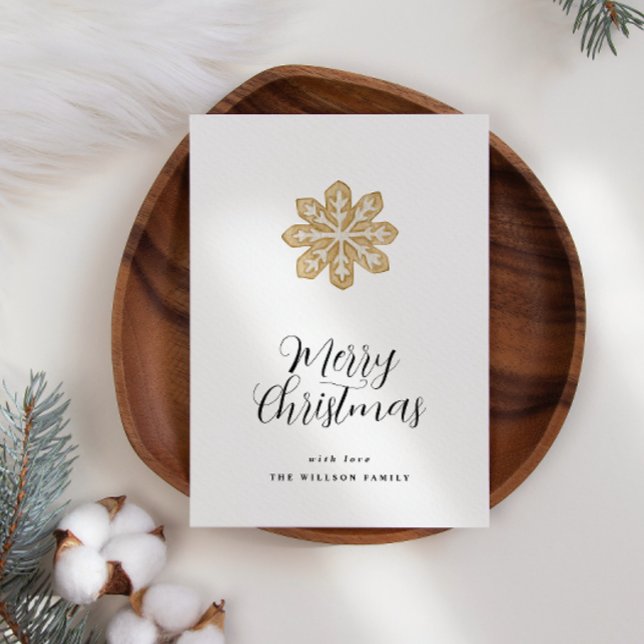 Modern minimal Christmas elegant script Holiday Card (Creator Uploaded)