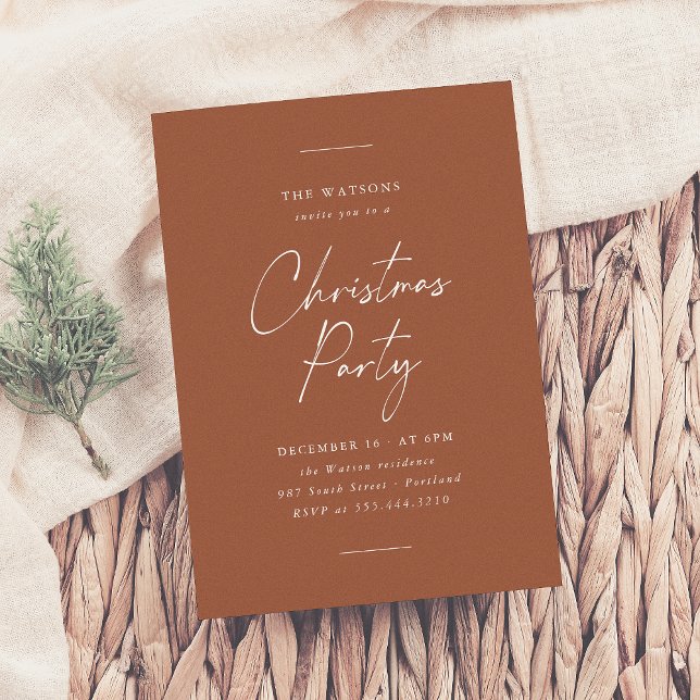 Modern Minimal Christmas Party Invitation (Creator Uploaded)