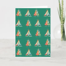 Modern Minimal Christmas Tree Water Colour