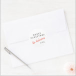 Modern minimal Christmas vintage indie Classic Round Sticker<br><div class="desc">Modern minimal Christmas vintage indie holiday favour decor sticker design.</div>