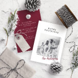 Modern minimal Christmas vintage indie photo Holiday Card<br><div class="desc">Modern minimal Christmas vintage indie photo holiday card. With space for a year in review or message on the back.</div>