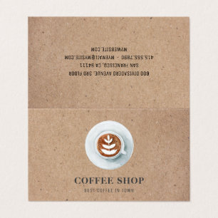 Modern Minimal  Coffee Shop Professional Business Card