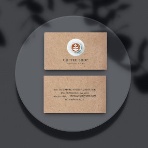 Modern Minimal  Coffee Shop Professional Business Card