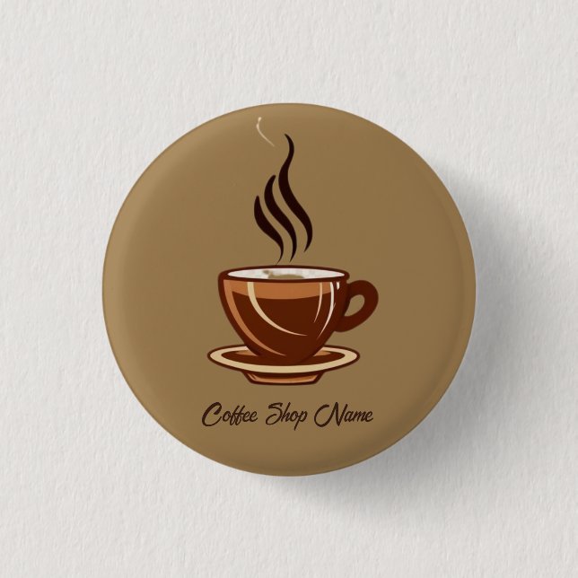 Modern Minimal Coffee Shop professional  shop 1 Inch Round Button (Front)