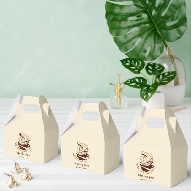 Modern Minimal Coffee Shop professional  shop Favor Box (Multiple)