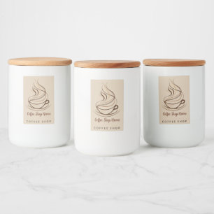 Modern Minimal Coffee Shop professional  shop Food Label